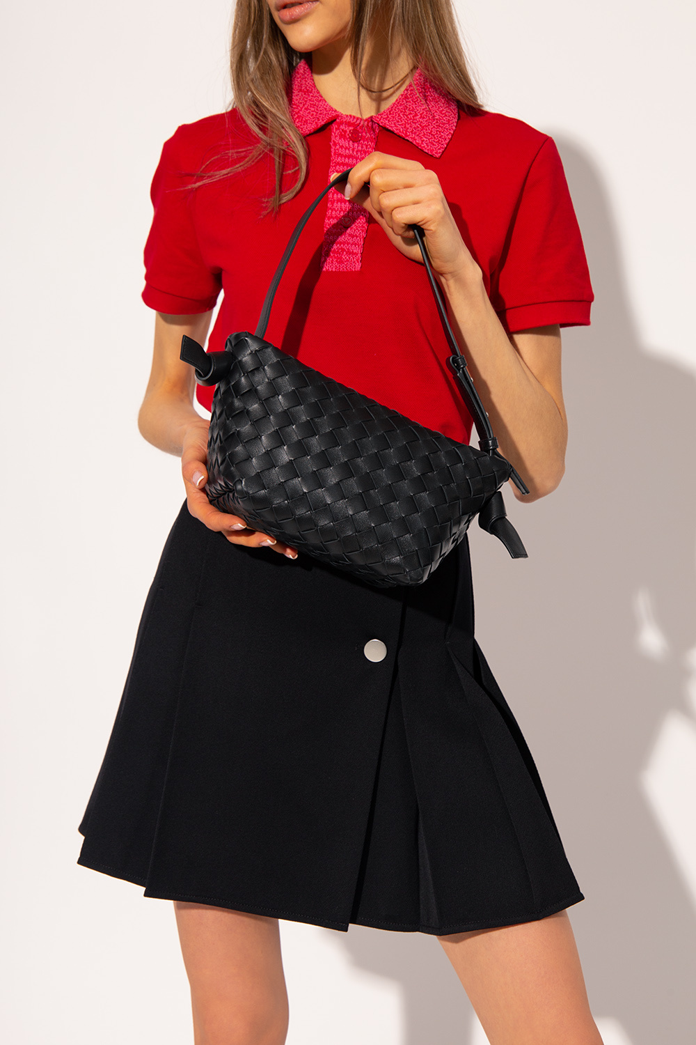 Black 'Tie Small' shoulder bag Bottega Veneta - Bolso bandolera